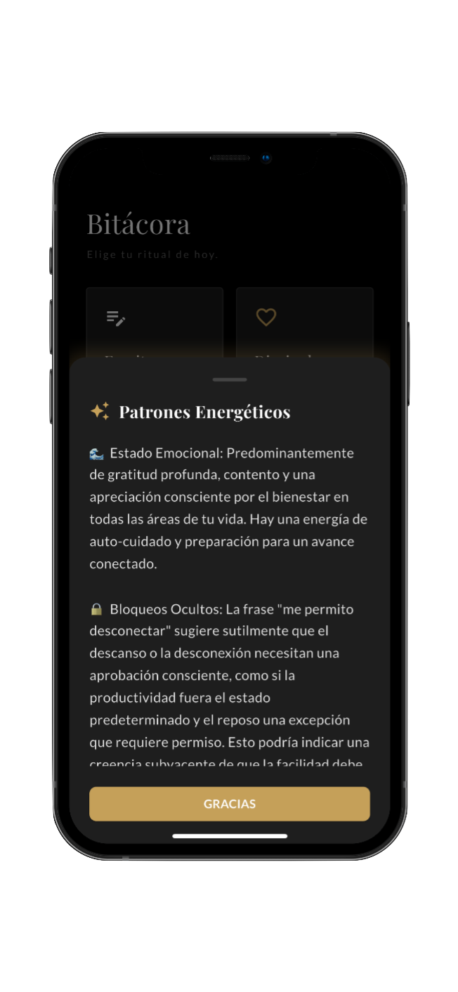 Pantalla del Análisis del Diario de Manifesta